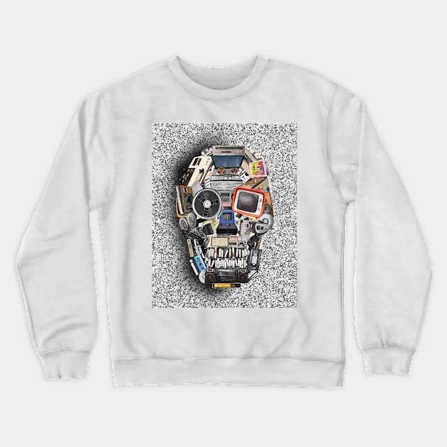 retro tech skull Crewneck Sweatshirt by bexART